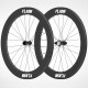 Cerchio Asimmetrico in Carbonio 700C 65x28mm Tubeless con Gancio/Senza Gancio / Tubolare per Bici da Strada
